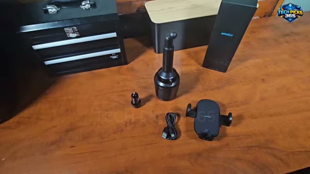 APPS2Car Cup Holder Phone Mount Wireless Car Charger: