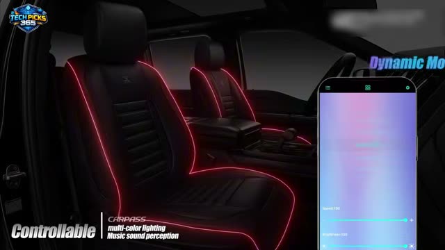 CAR PASS LED Lights Nappa Leather Car Seat Covers Front Seats