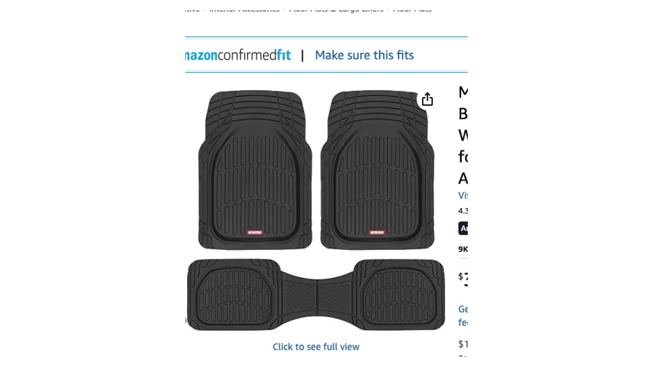 Motor Trend FlexTough Floor Mats (Full Set)